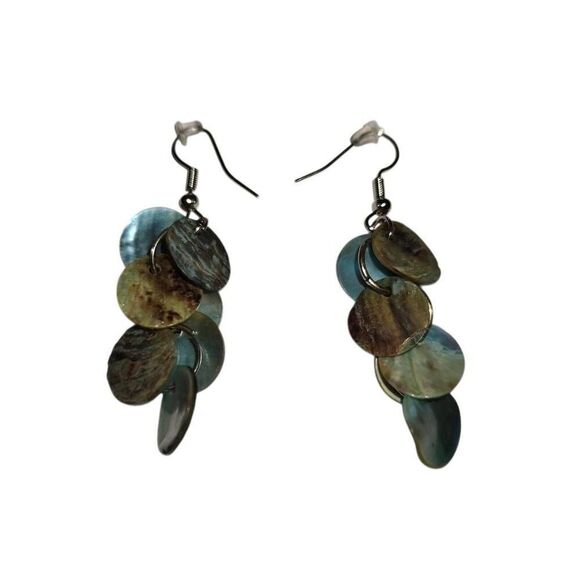 Handmade Boho Shel Dangle Earrings - Picture 1 of 3
